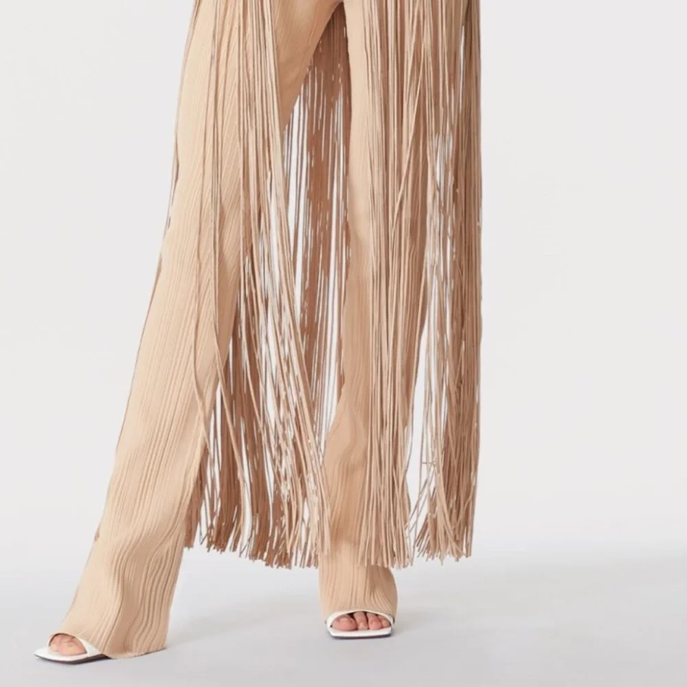 HERVE LEGER HIGH WAISTD PANTS NWT - Picture 1 of 4